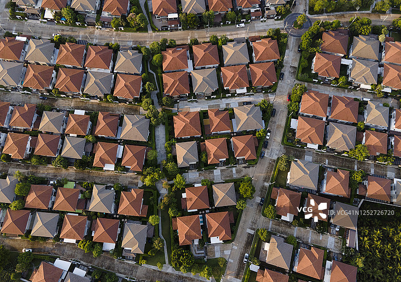 豪华住宅开发航拍图片素材