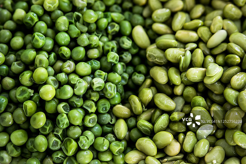 毛豆和青豌豆特写图片素材