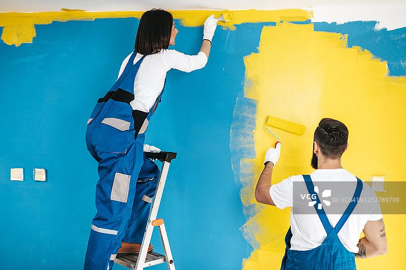 房屋翻新与墙面粉刷图片素材