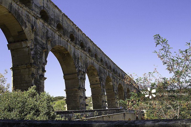 加尔桥：法国南部的古罗马引水渠图片素材