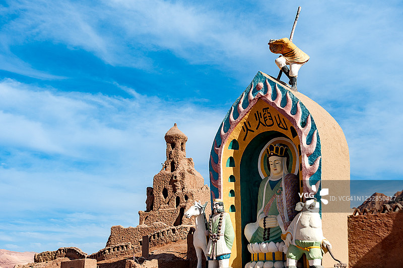 吐鲁番柏孜克里克千佛洞图片素材