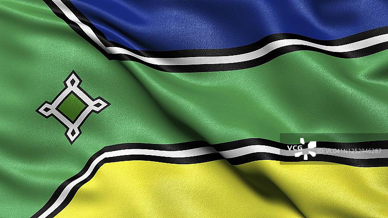 巴西阿马帕州州旗，3D图图片素材