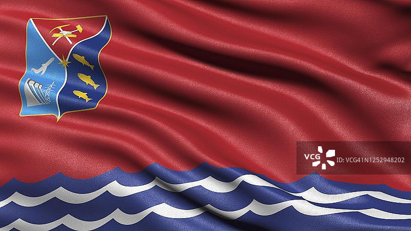 俄罗斯马加丹州旗帜3D图图片素材