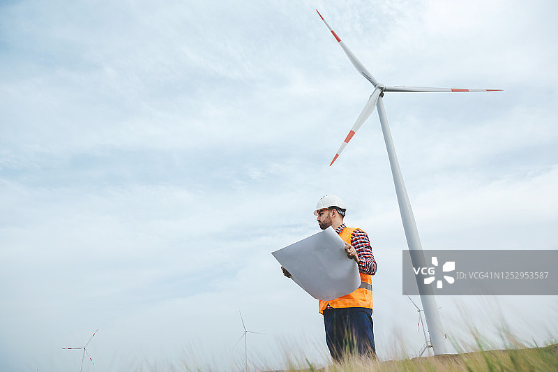 风力涡轮机工程师图片素材