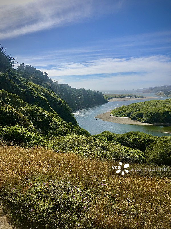 门多西诺海岸瓜拉拉河图片素材