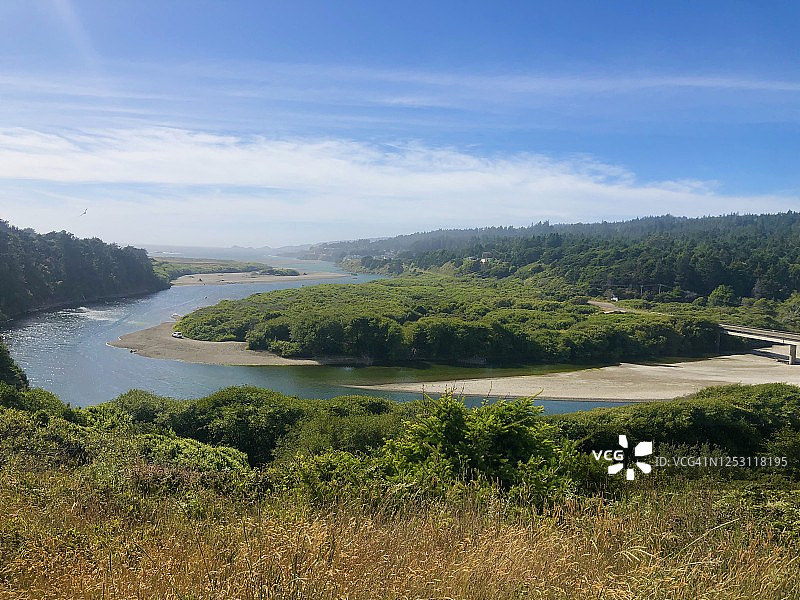 门多西诺海岸瓜拉拉河图片素材