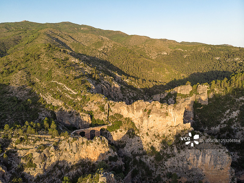 1世纪古罗马输水道，佩尼亚科塔达，巴伦西亚自治区，西班牙图片素材