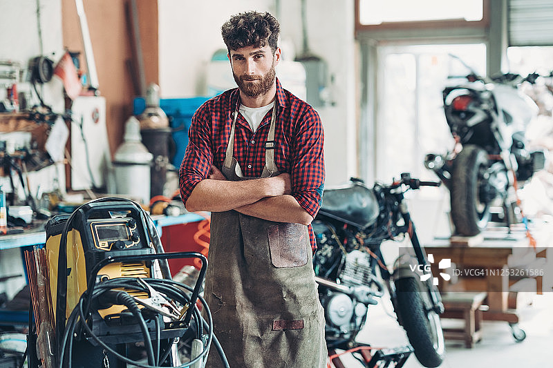 摩托车修理厂图片素材