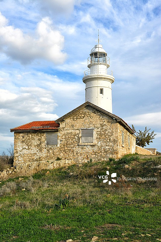 欧洲塞浦路斯帕福斯港灯塔图片素材