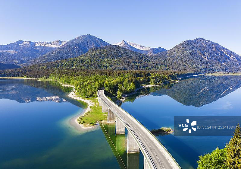 德国巴伐利亚锡尔文施泰因湖全景图片素材