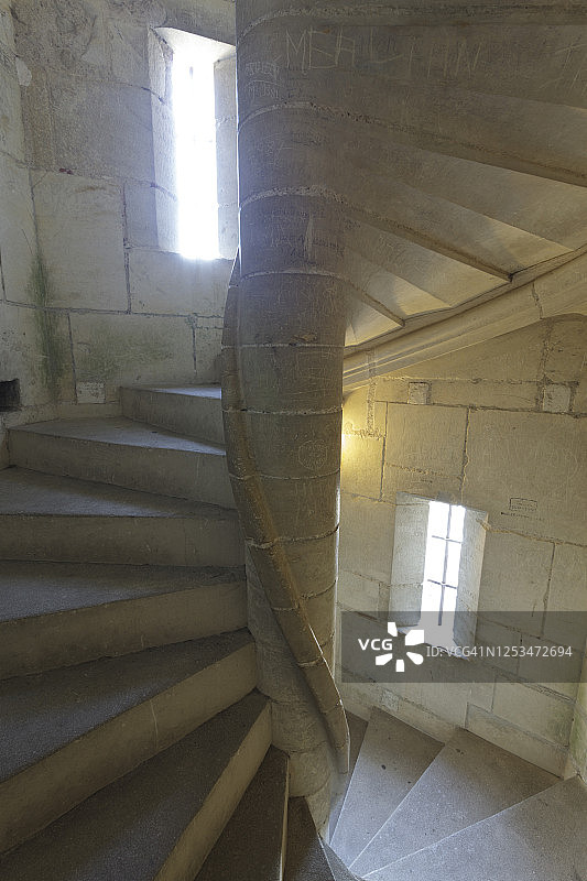 法国布尔日大教堂内的螺旋楼梯图片素材