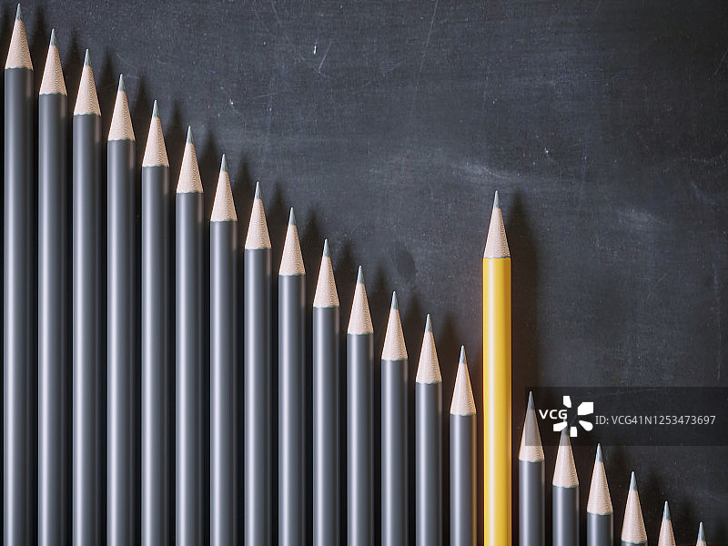 脱颖而出的铅笔图片素材