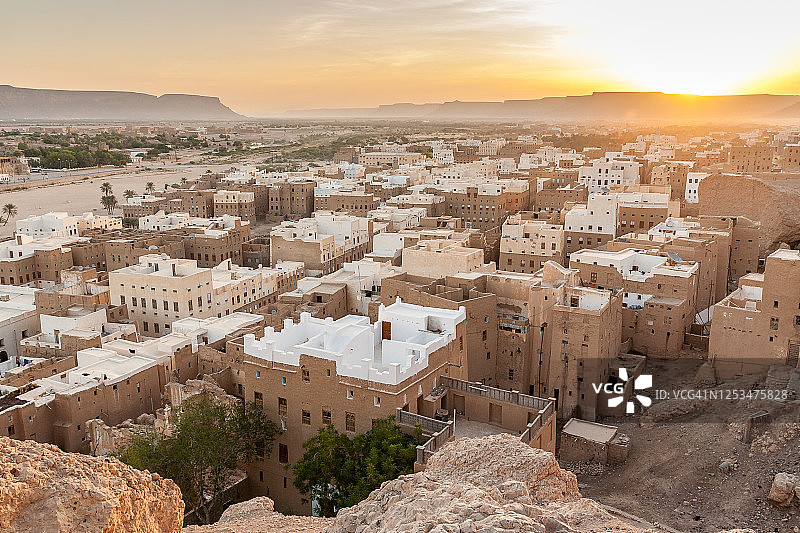 哈德拉毛谷的希巴姆镇图片素材