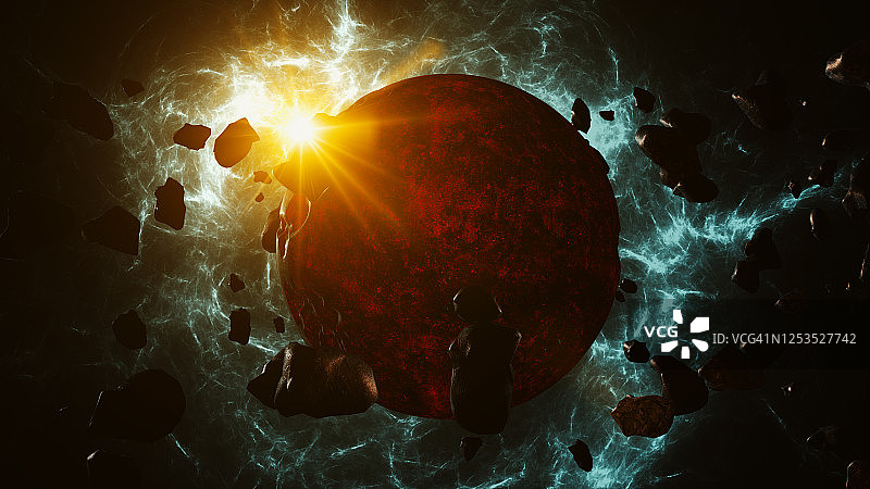 熔岩行星形成图片素材