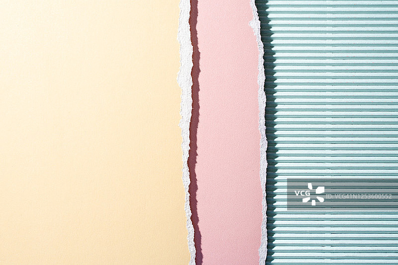 粉彩色分层撕纸图片素材