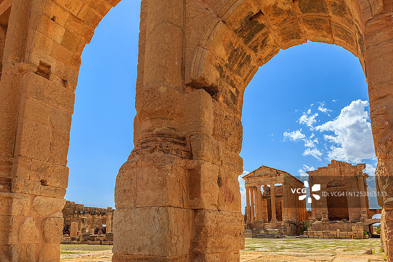 突尼斯苏费图拉的罗马遗址图片素材