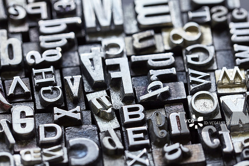金属活字背景图片素材