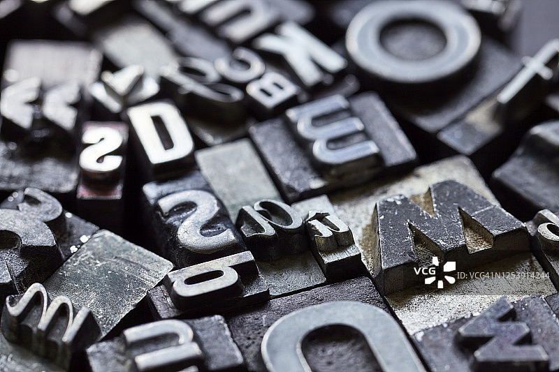 金属活字背景图片素材