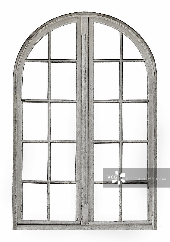 拱形老式木窗图片素材
