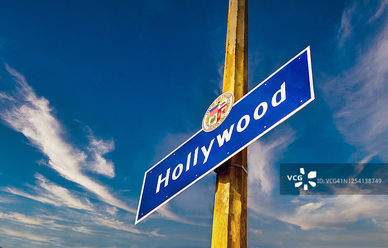 好莱坞街道标志图片素材