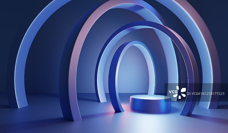 用于产品展示的抽象背景平台现代3D未来主义设计模型背景图片素材