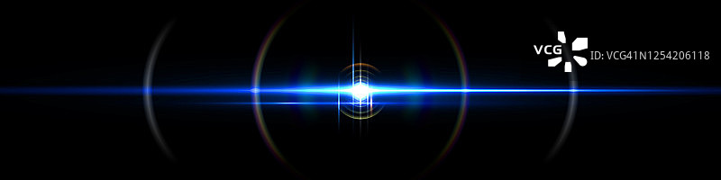 黑色背景上的镜头光晕图片素材