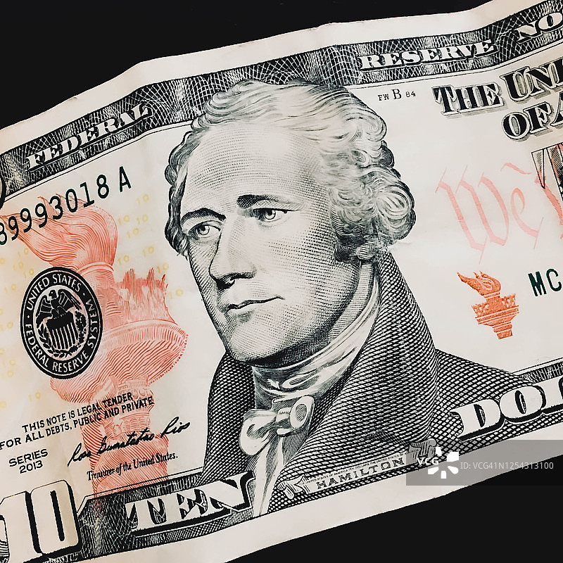 十美元开国元勋图片素材