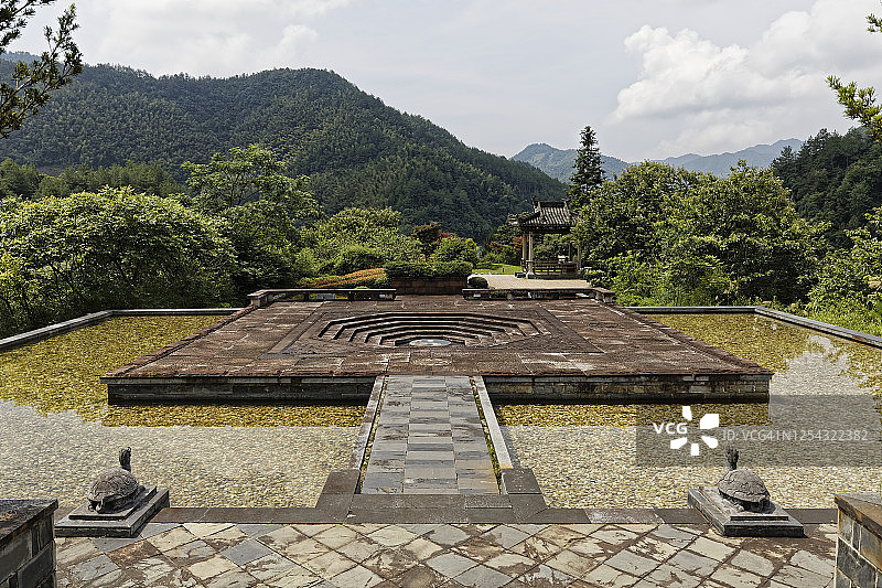 八角形阴阳太极符号图片素材