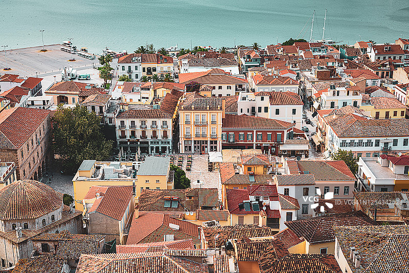 希腊纳夫普利奥古镇概览图片素材