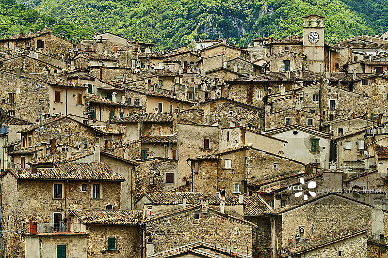 意大利阿布鲁佐的斯坎诺村图片素材