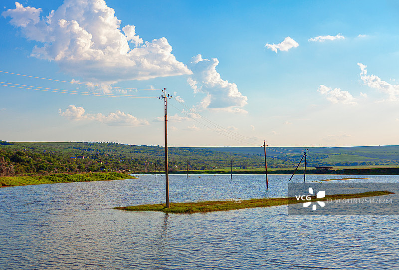 被淹农田图片素材