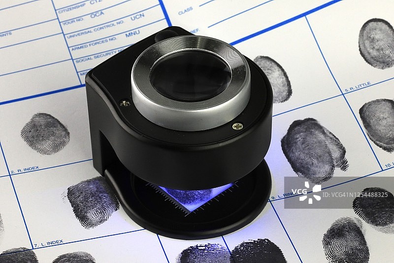 指纹分析调查图片素材