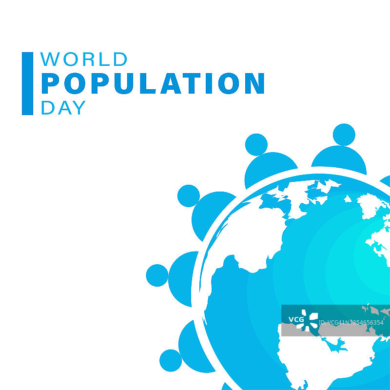 世界人口日：地球海报矢量模板图片素材