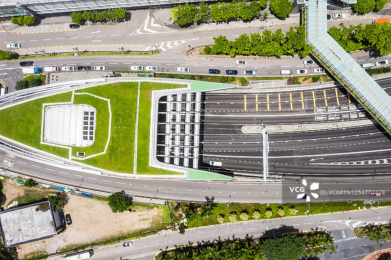 中环湾仔绕道隧道入口图片素材