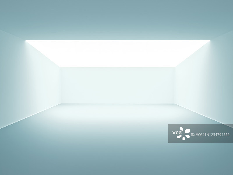 白色未来主义空房间图片素材