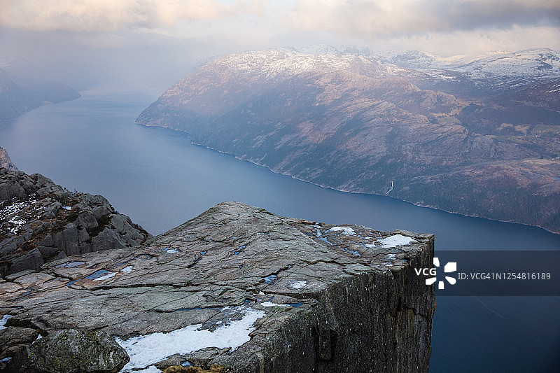 日落时分的布道岩图片素材