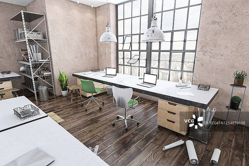 现代办公室室内设计图片素材