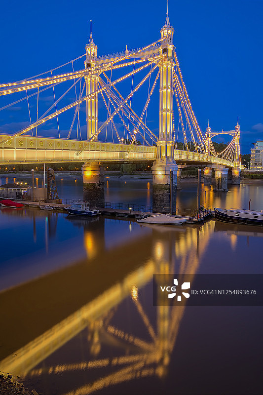 阿尔伯特桥，伦敦，英国图片素材