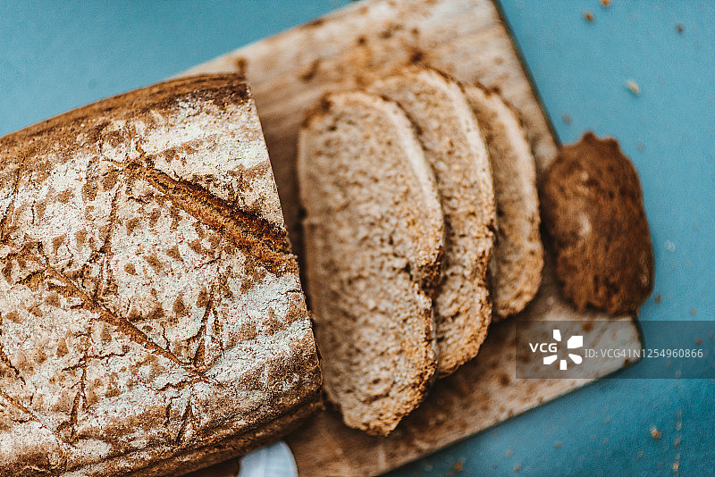 传统全麦酸面包图片素材