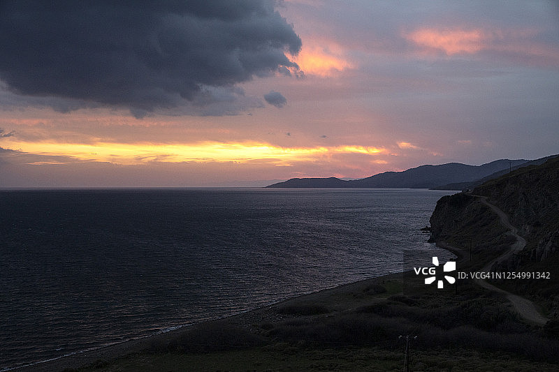 莱斯博斯岛海岸线图片素材