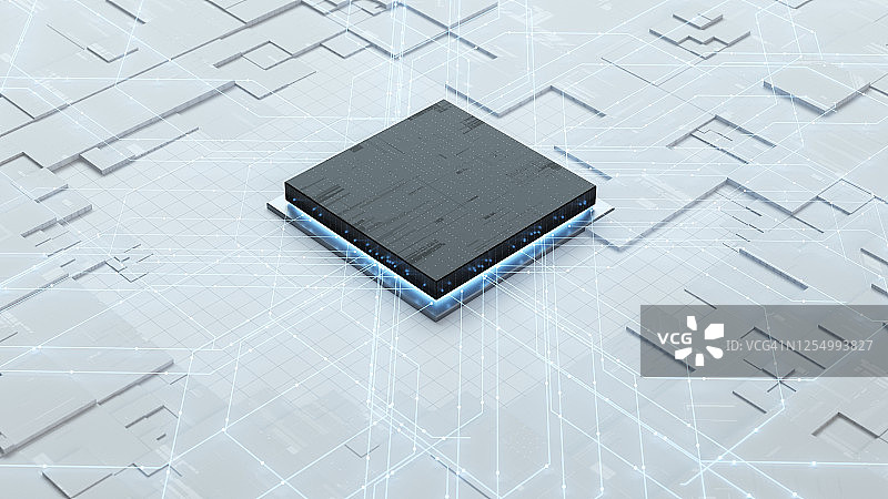 电路板上的黑色晶片图片素材