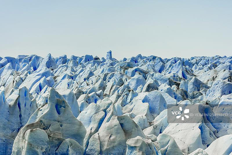 智利百内国家公园灰色冰川冰壁景观图片素材