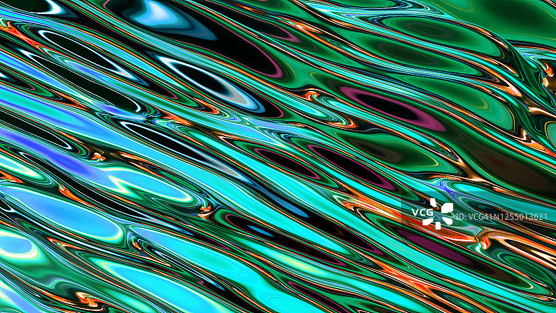 迷幻液体3D渲染抽象背景图片素材
