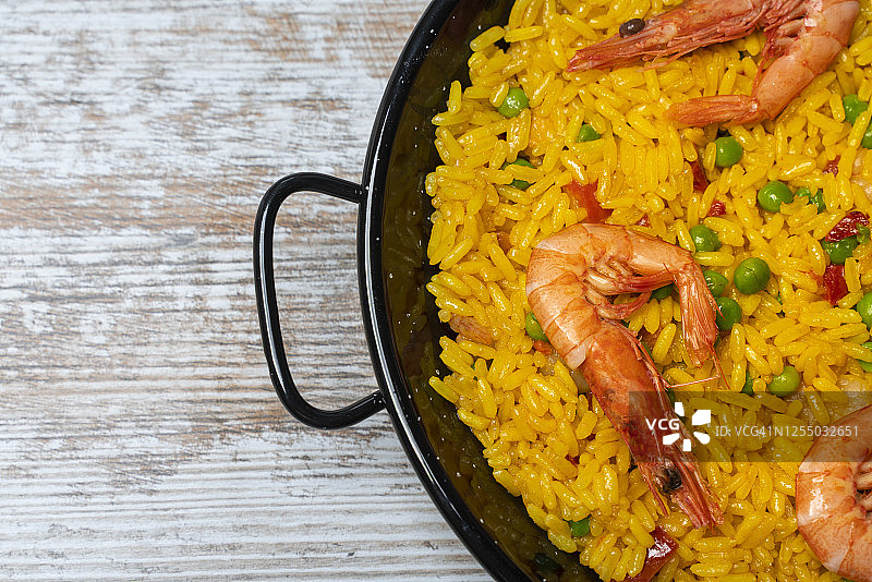 传统西班牙海鲜饭图片素材
