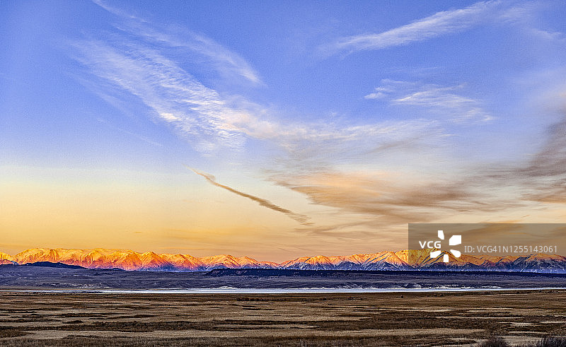 欧文斯谷霞光图片素材