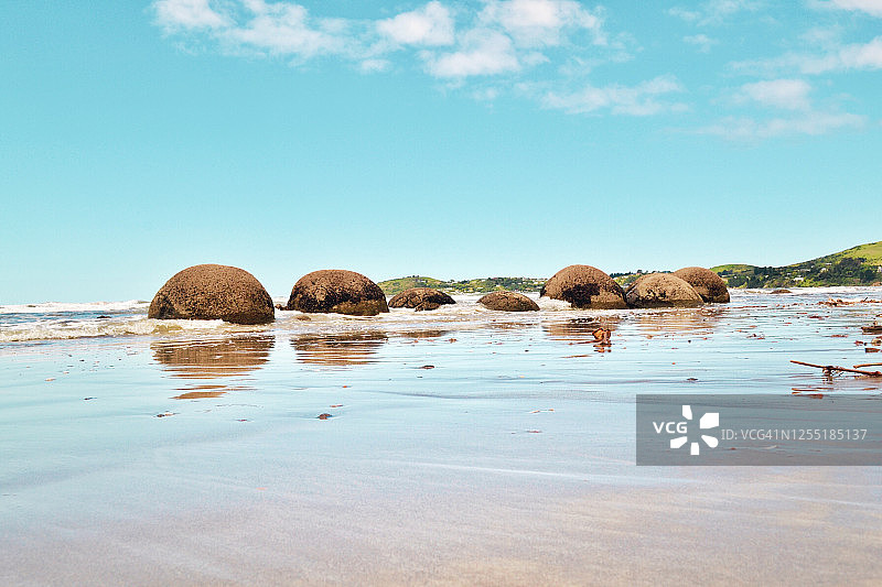 新西兰摩拉基巨石图片素材