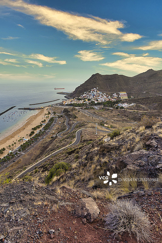 特雷西塔斯海滩，特内里费岛，西班牙图片素材