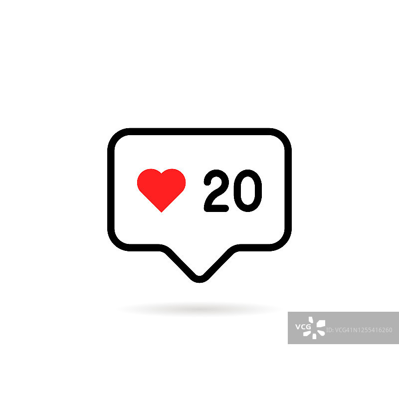 红色细线心形爱情图片素材