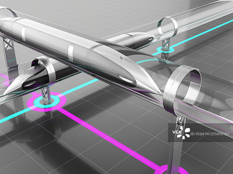 未来交通系统插画图片素材