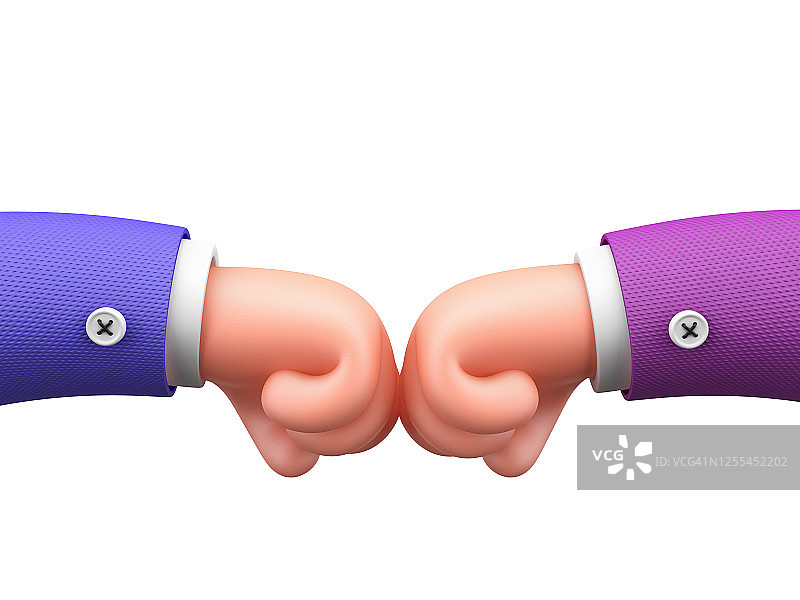 碰拳插图图片素材